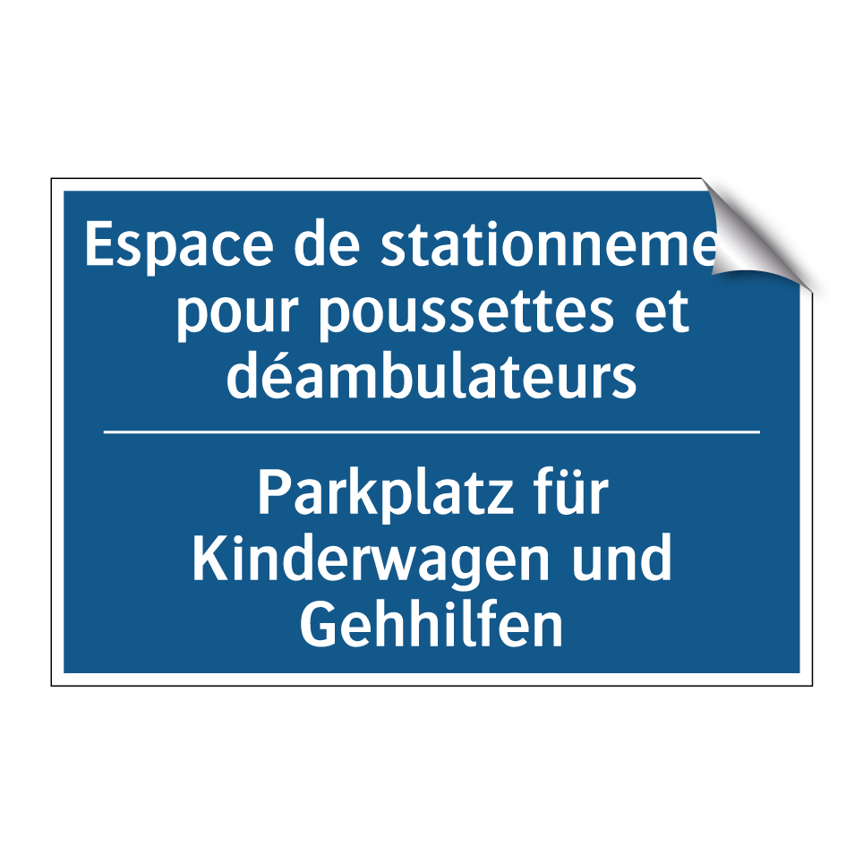 Parkplatz für Kinderwagen und  /.../ - Espace de stationnement pour poussettes  /.../