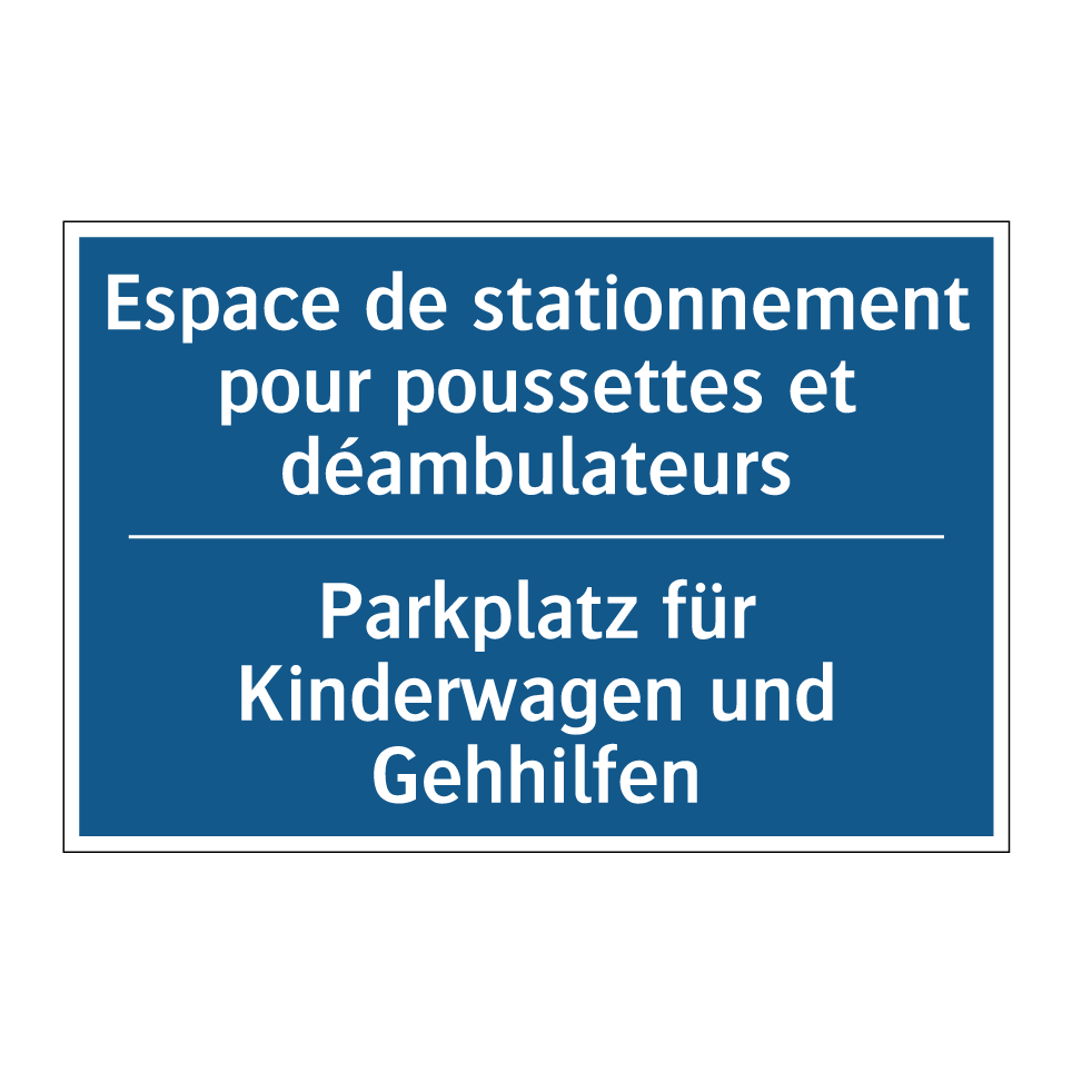 Parkplatz für Kinderwagen und  /.../ - Espace de stationnement pour poussettes  /.../