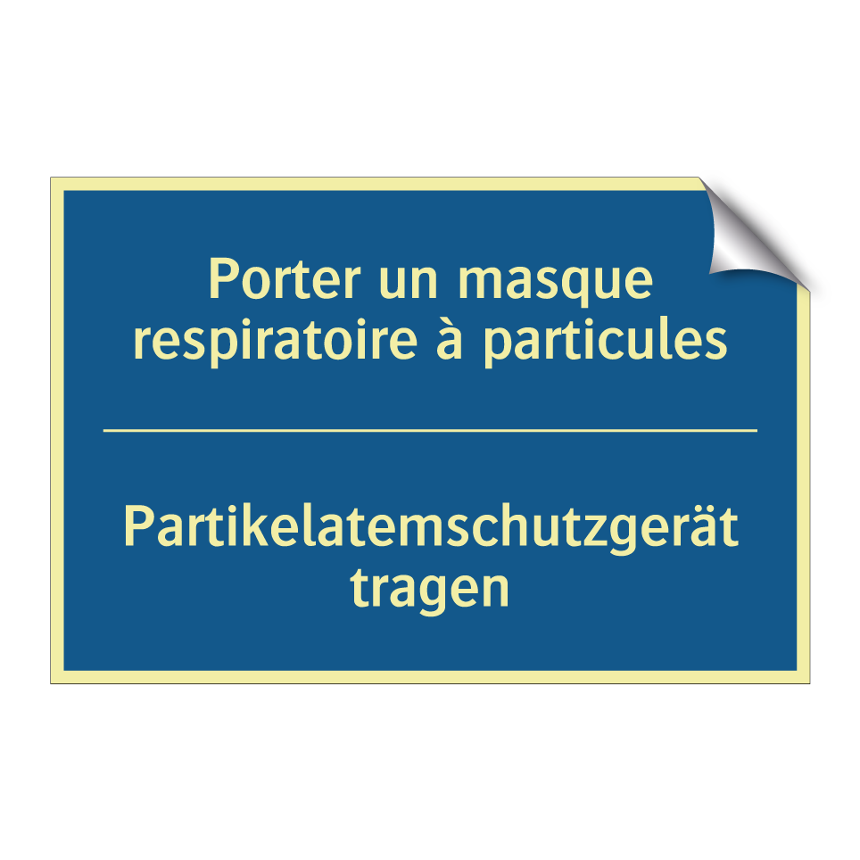 Partikelatemschutzgerät tragen - Porter un masque respiratoire  /.../