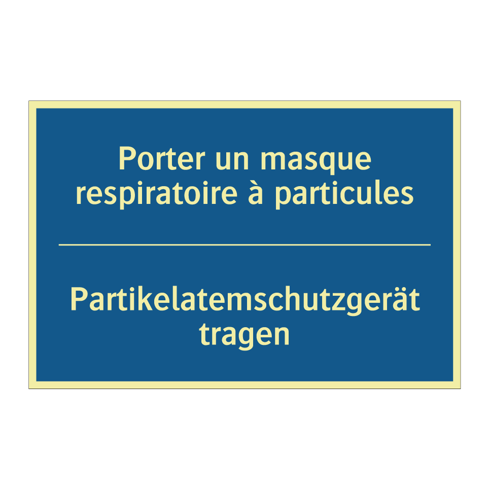 Partikelatemschutzgerät tragen - Porter un masque respiratoire  /.../