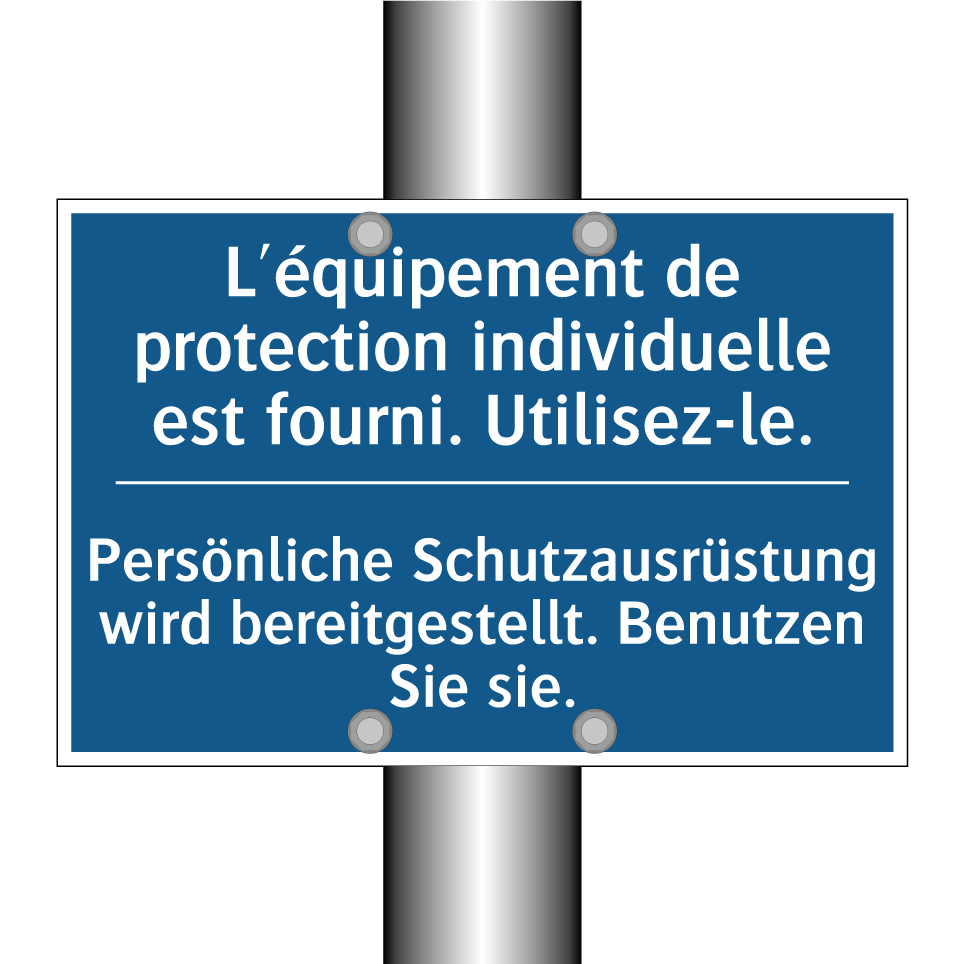 Persönliche Schutzausrüstung wird  /.../ - L'équipement de protection individuelle  /.../