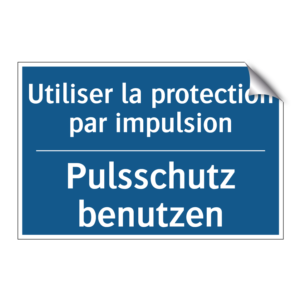 Pulsschutz benutzen - Utiliser la protection par impulsion /.../