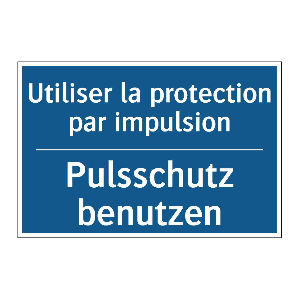 Pulsschutz benutzen - Utiliser la protection par impulsion /.../