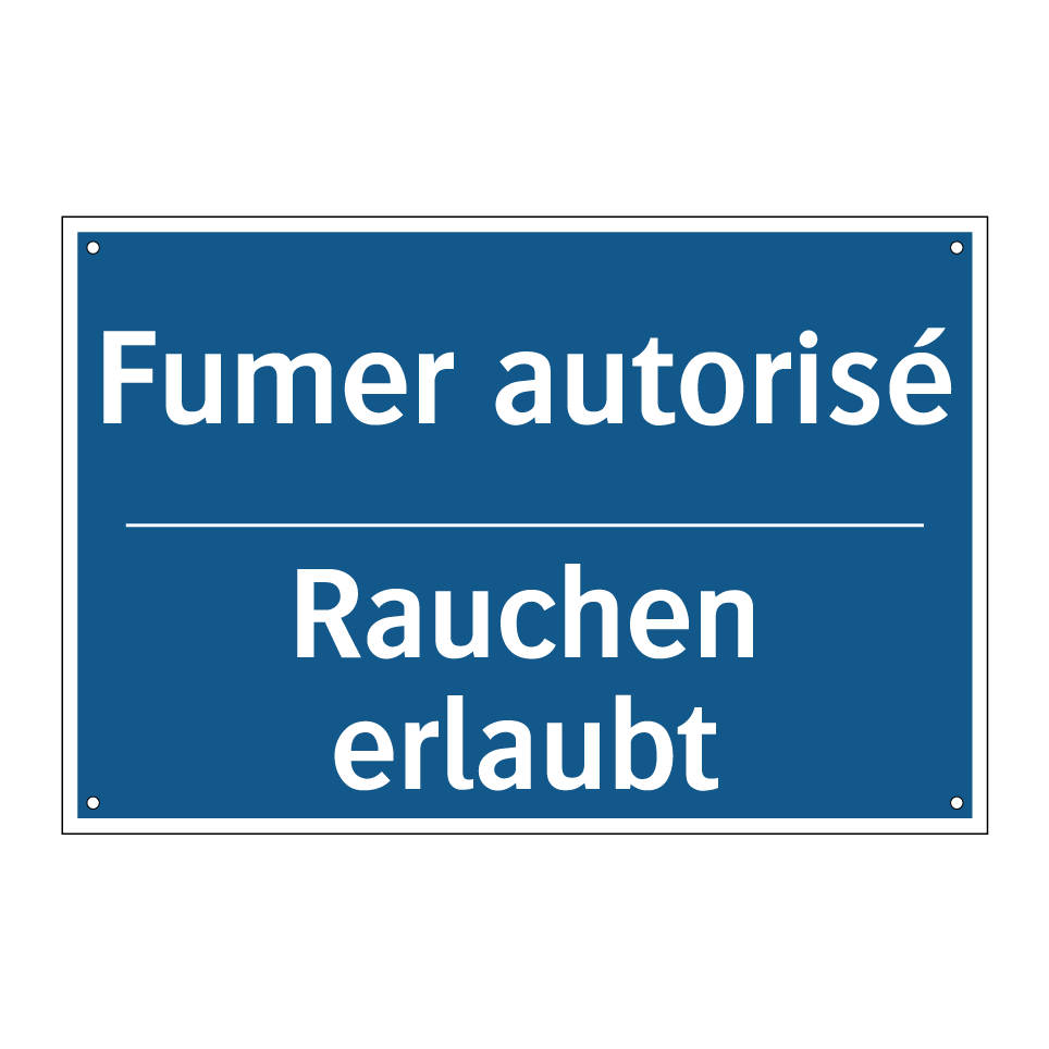 Rauchen erlaubt - Fumer autorisé