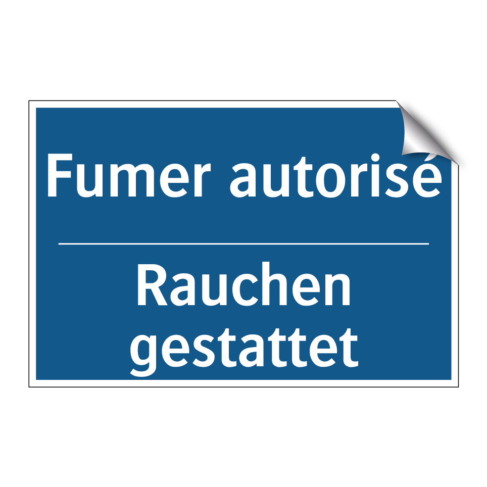 Rauchen gestattet - Fumer autorisé