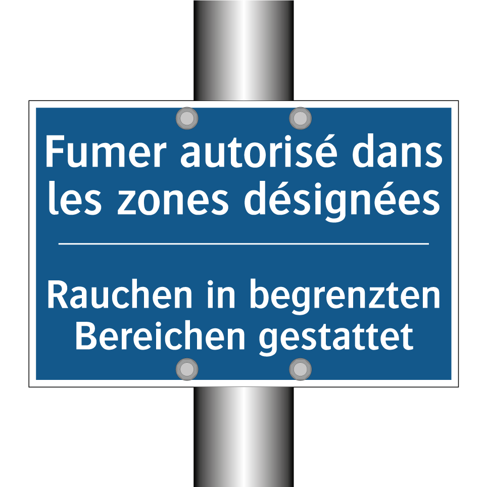 Rauchen in begrenzten Bereichen  /.../ - Fumer autorisé dans les zones  /.../