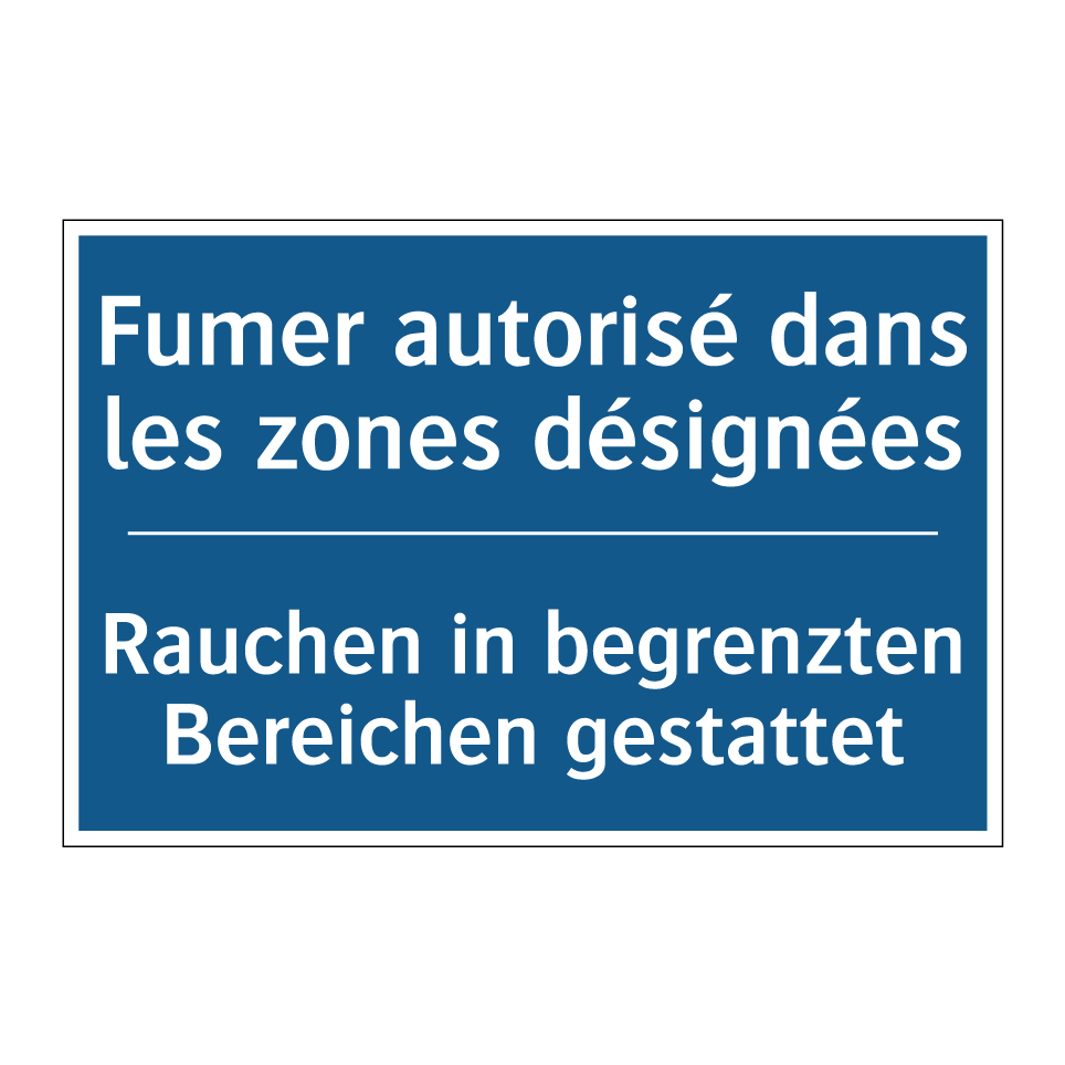 Rauchen in begrenzten Bereichen  /.../ - Fumer autorisé dans les zones  /.../