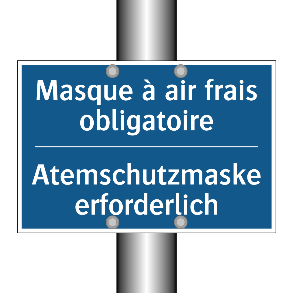 Atemschutzmaske erforderlich - Masque à air frais obligatoire