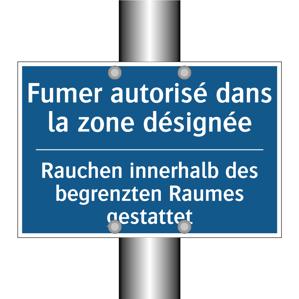 Rauchen innerhalb des begrenzten  /.../ - Fumer autorisé dans la zone désignée /.../