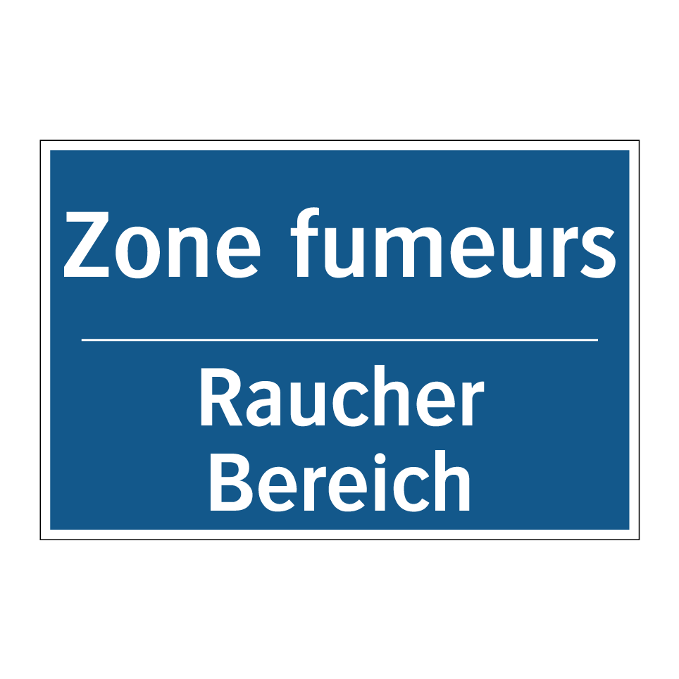 Raucher Bereich - Zone fumeurs