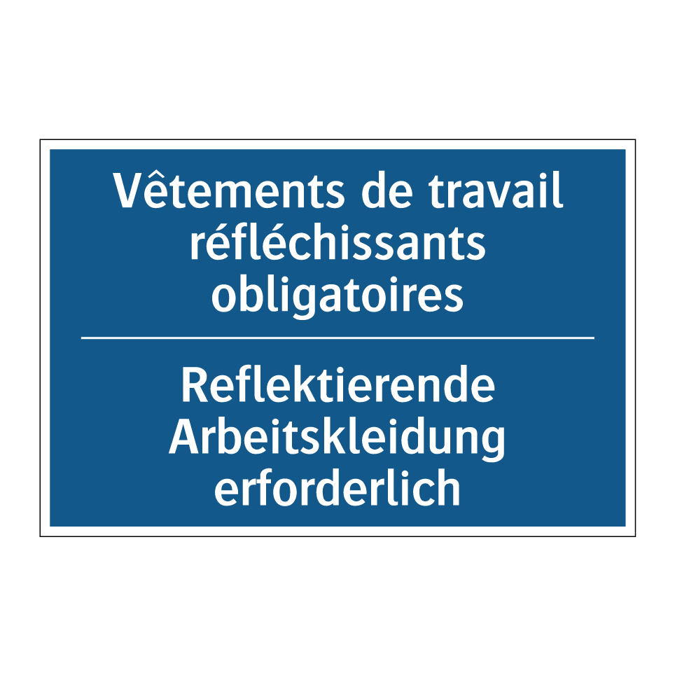 Reflektierende Arbeitskleidung  /.../ - Vêtements de travail réfléchissants  /.../