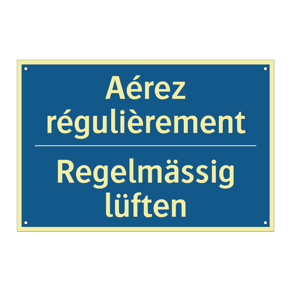 Regelmässig lüften - Aérez régulièrement