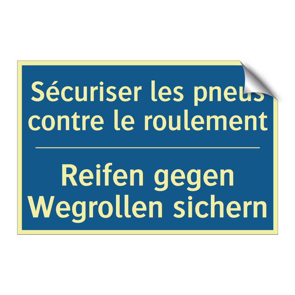 Reifen gegen Wegrollen sichern - Sécuriser les pneus contre le  /.../