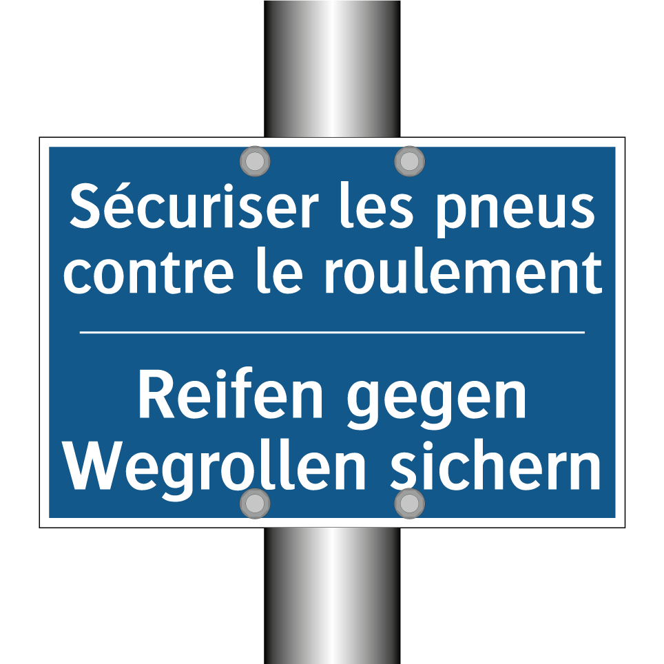 Reifen gegen Wegrollen sichern - Sécuriser les pneus contre le  /.../