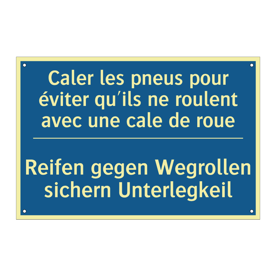 Reifen gegen Wegrollen sichern  /.../ - Caler les pneus pour éviter qu'ils  /.../