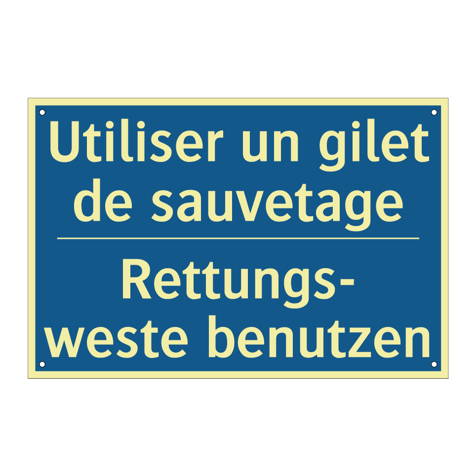 Rettungs- weste benutzen - Utiliser un gilet de sauvetage
