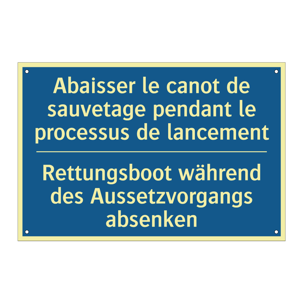 Rettungsboot während des Aussetzvorgangs  /.../ - Abaisser le canot de sauvetage  /.../