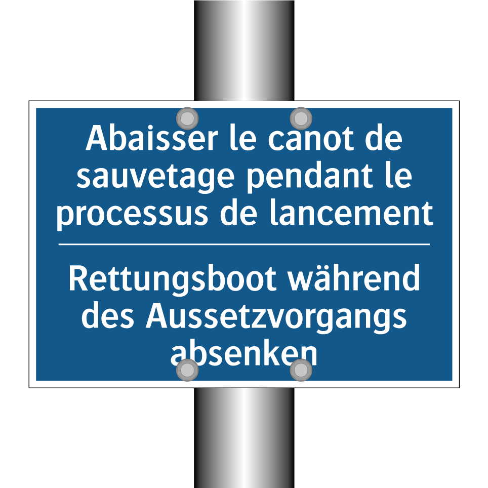 Rettungsboot während des Aussetzvorgangs  /.../ - Abaisser le canot de sauvetage  /.../