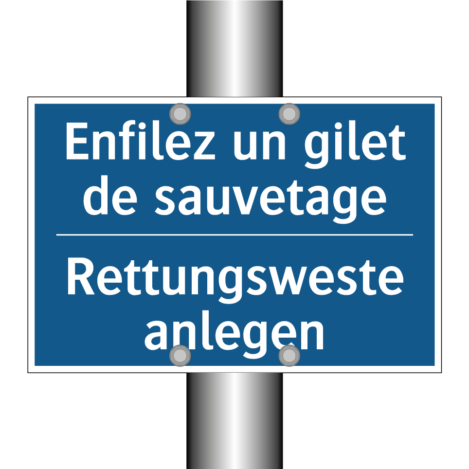 Rettungsweste anlegen - Enfilez un gilet de sauvetage