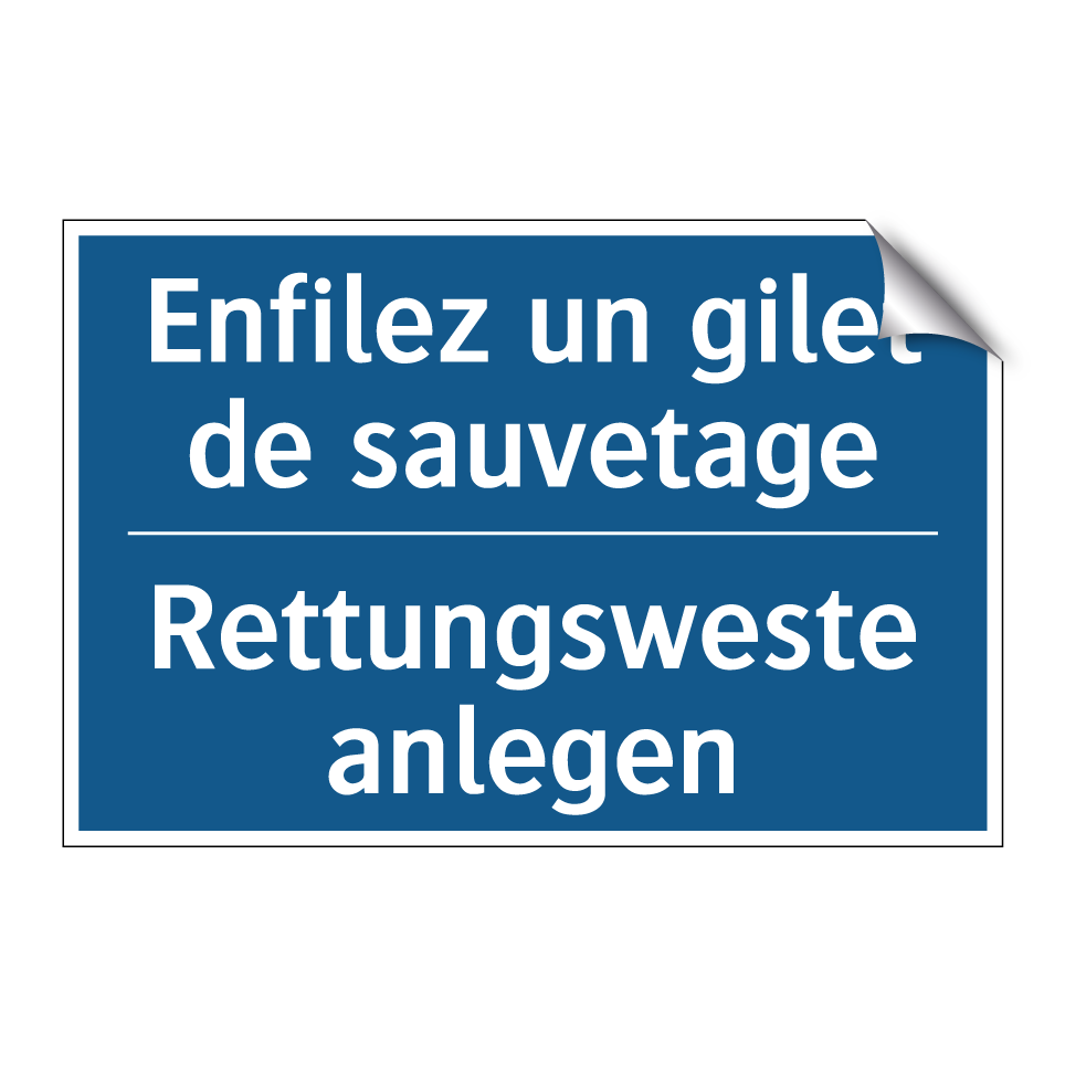 Rettungsweste anlegen - Enfilez un gilet de sauvetage