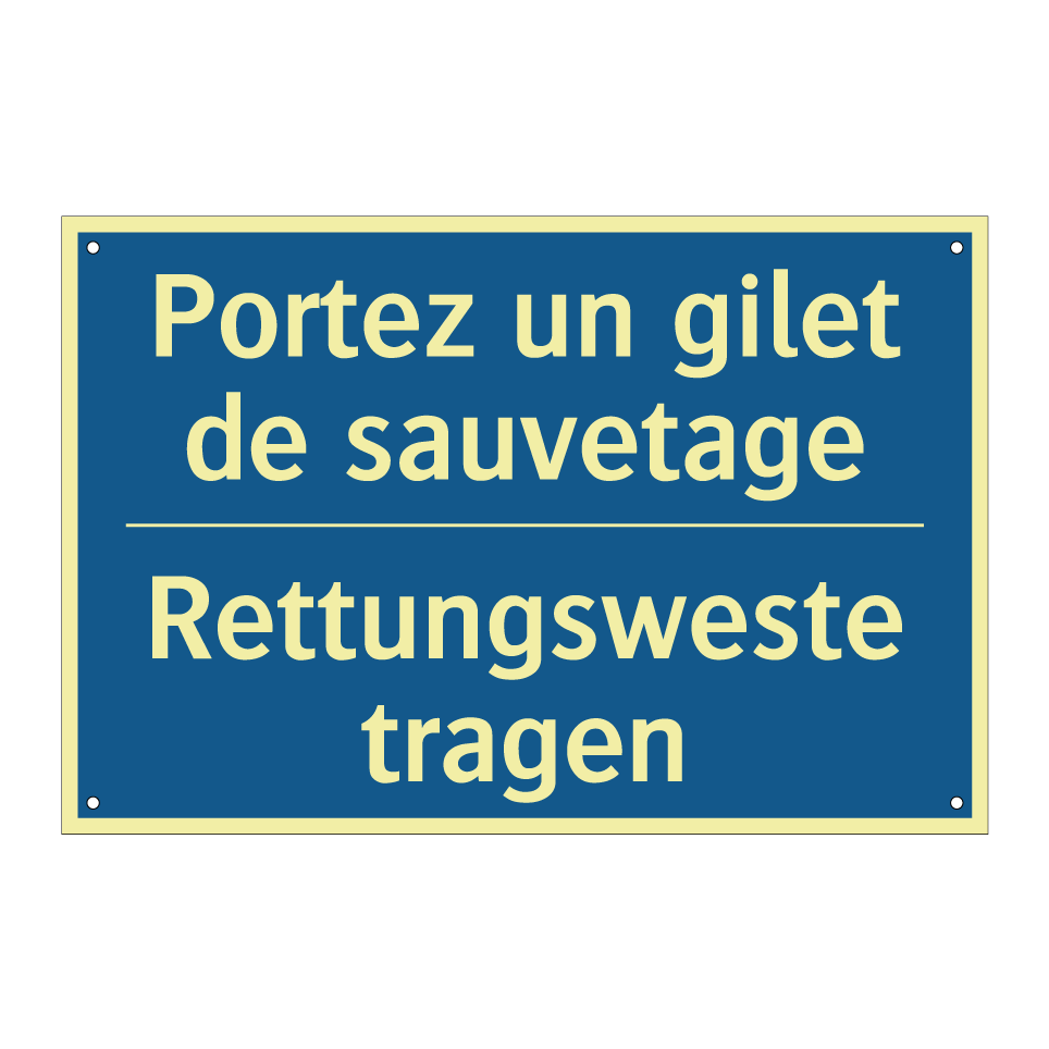 Rettungsweste tragen - Portez un gilet de sauvetage