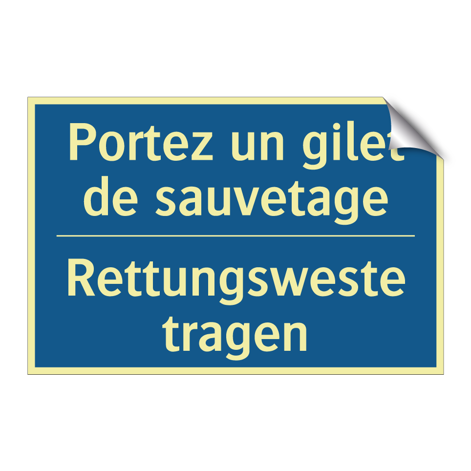 Rettungsweste tragen - Portez un gilet de sauvetage