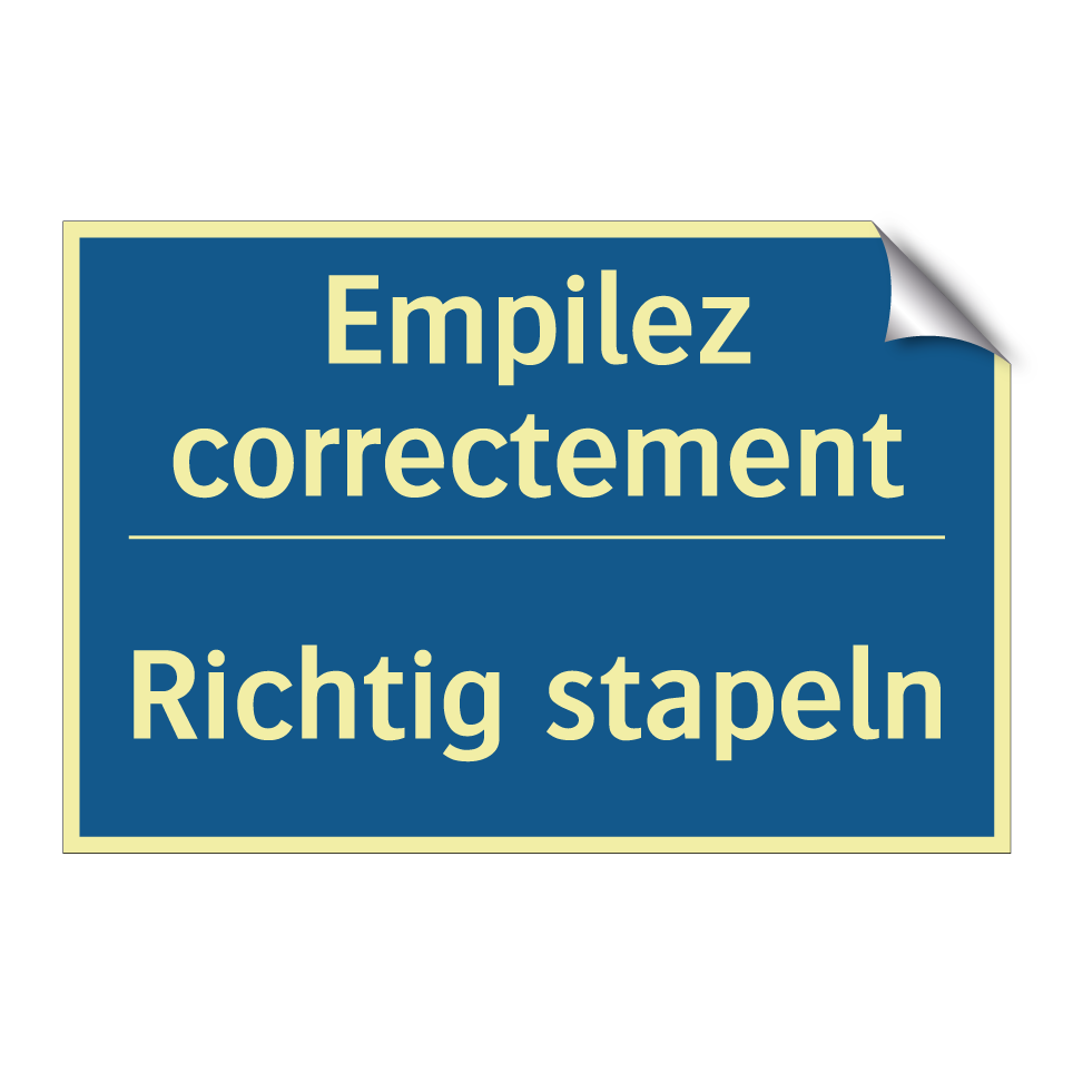 Richtig stapeln - Empilez correctement