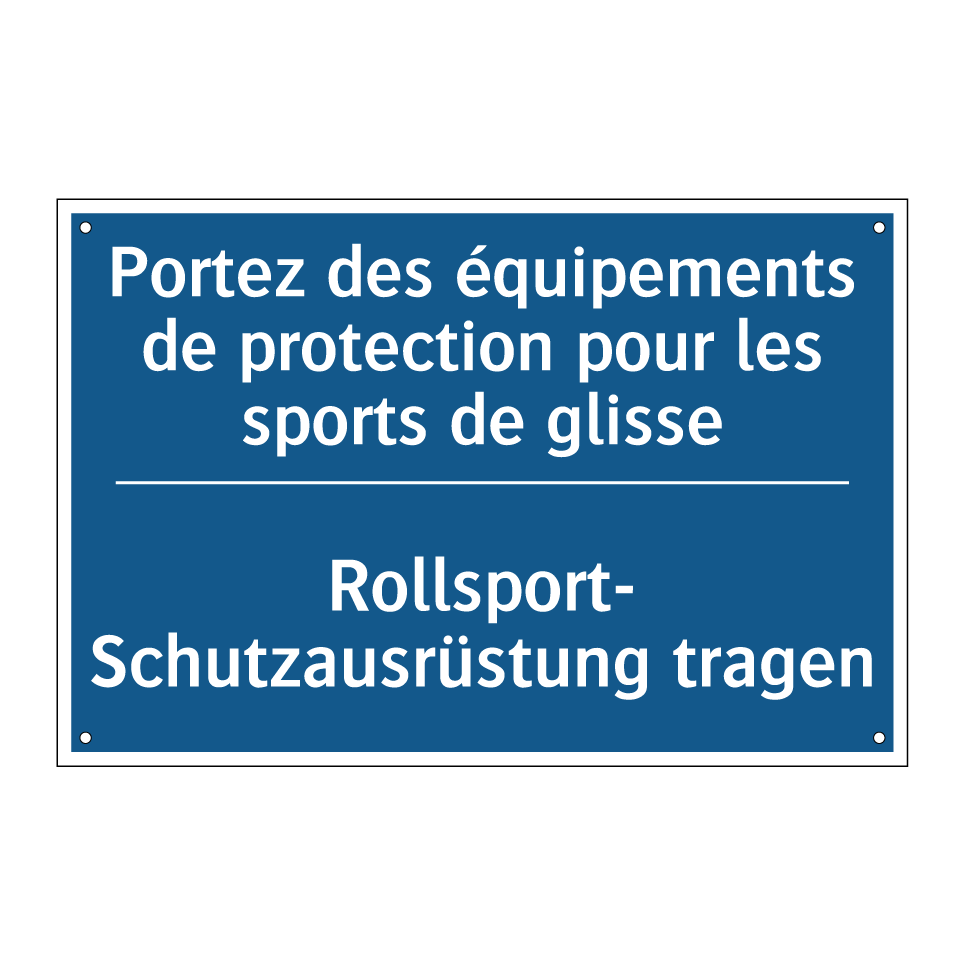 Rollsport- Schutzausrüstung tragen /.../ - Portez des équipements de protection  /.../