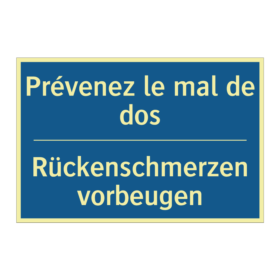 Rückenschmerzen vorbeugen - Prévenez le mal de dos