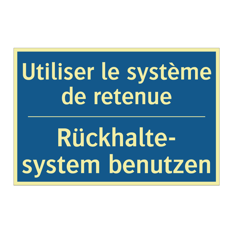 Rückhalte- system benutzen - Utiliser le système de retenue