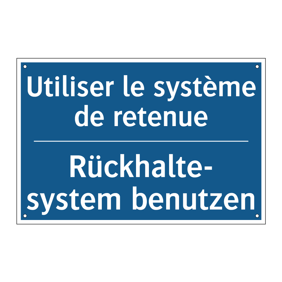 Rückhalte- system benutzen - Utiliser le système de retenue