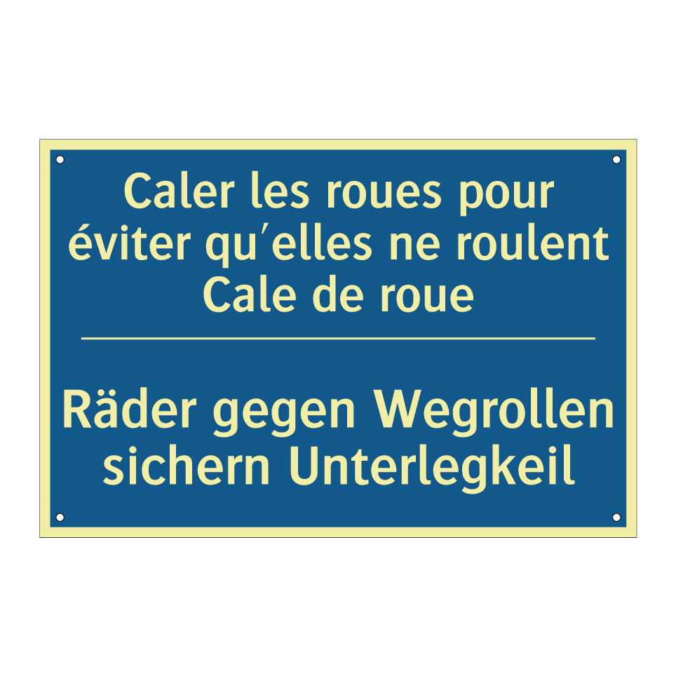 Räder gegen Wegrollen sichern  /.../ - Caler les roues pour éviter qu'elles  /.../