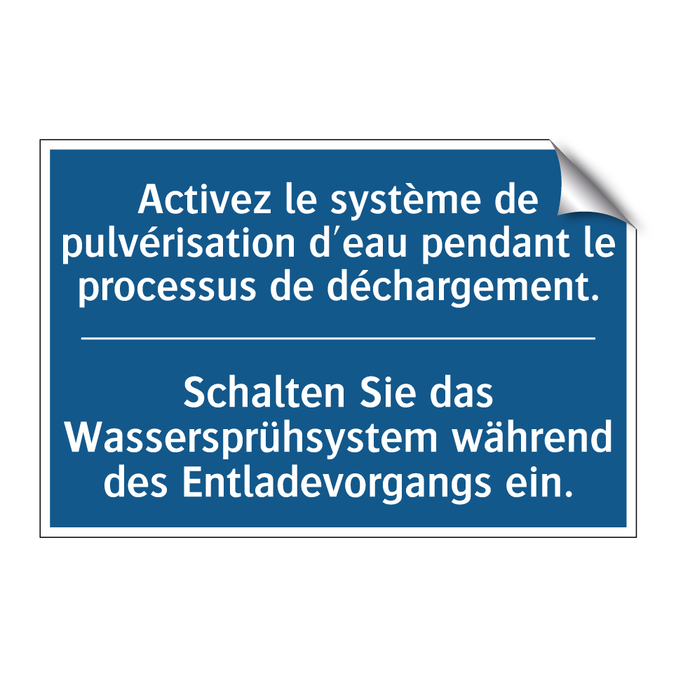 Schalten Sie das Wassersprühsystem  /.../ - Activez le système de pulvérisation  /.../
