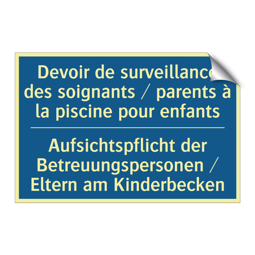 Aufsichtspflicht der Betreuungspersonen  /.../ - Devoir de surveillance des soignants  /.../
