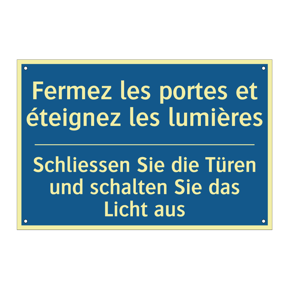 Schliessen Sie die Türen und schalten  /.../ - Fermez les portes et éteignez  /.../