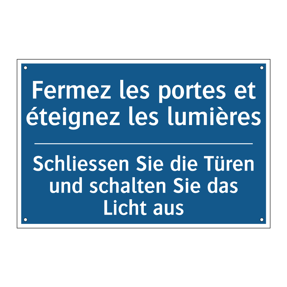 Schliessen Sie die Türen und schalten  /.../ - Fermez les portes et éteignez  /.../