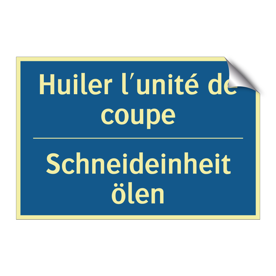 Schneideinheit ölen - Huiler l'unité de coupe