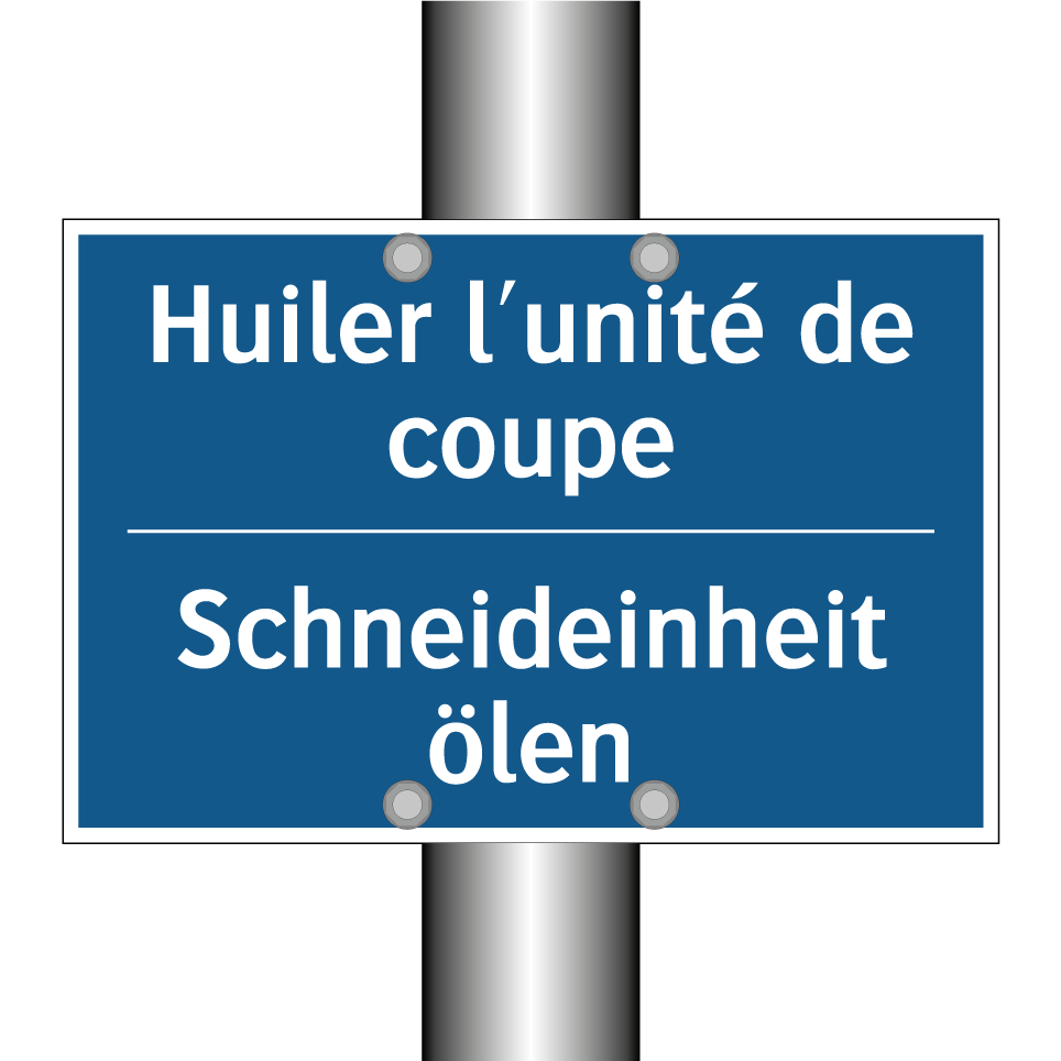 Schneideinheit ölen - Huiler l'unité de coupe