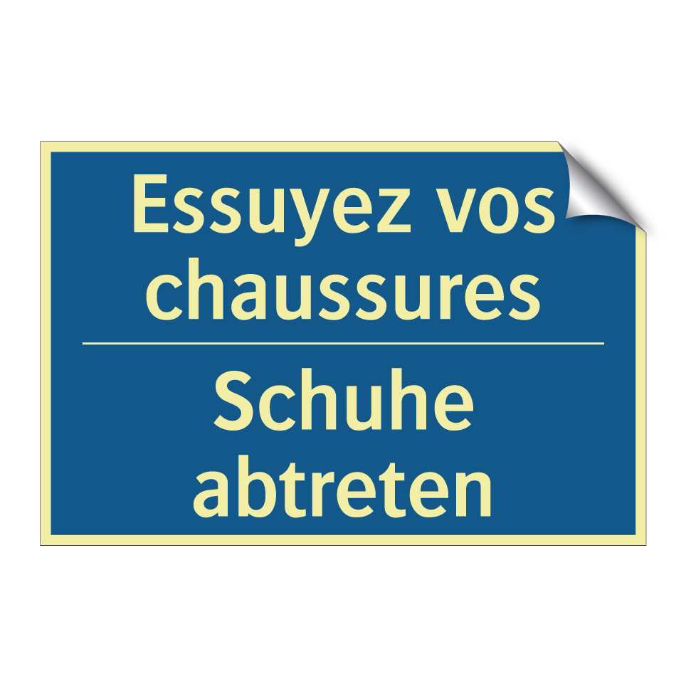 Schuhe abtreten - Essuyez vos chaussures