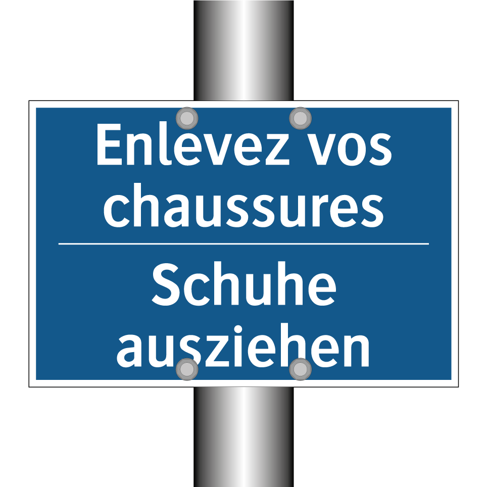 Schuhe ausziehen - Enlevez vos chaussures
