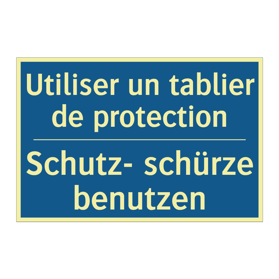 Schutz- schürze benutzen - Utiliser un tablier de protection /.../
