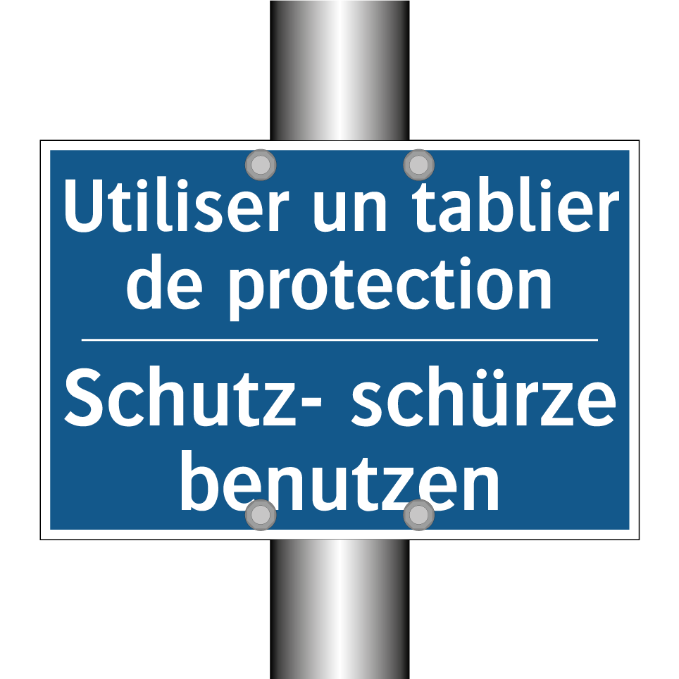 Schutz- schürze benutzen - Utiliser un tablier de protection /.../