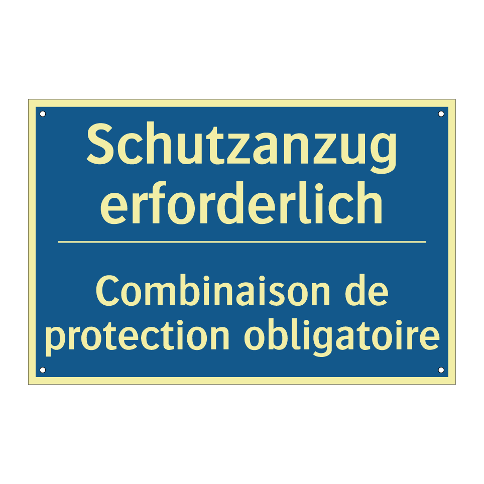 Schutzanzug erforderlich - Combinaison de protection obligatoire /.../
