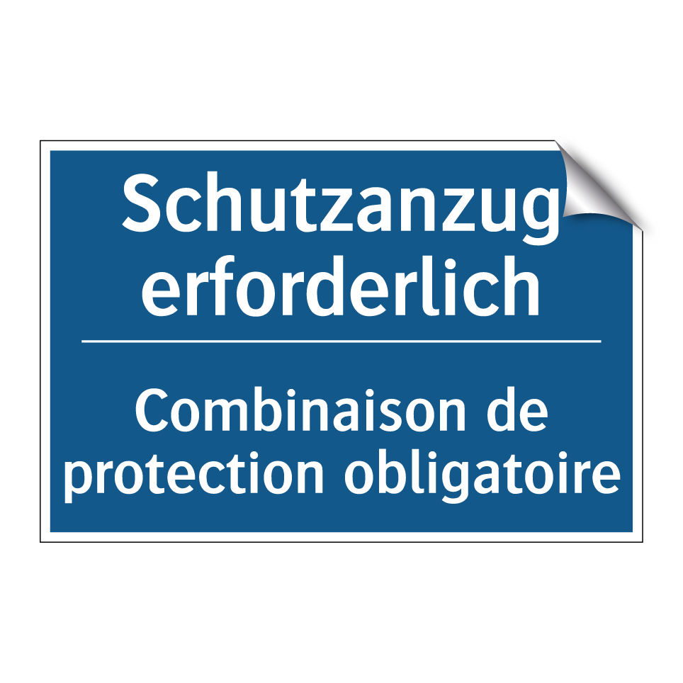 Schutzanzug erforderlich - Combinaison de protection obligatoire /.../