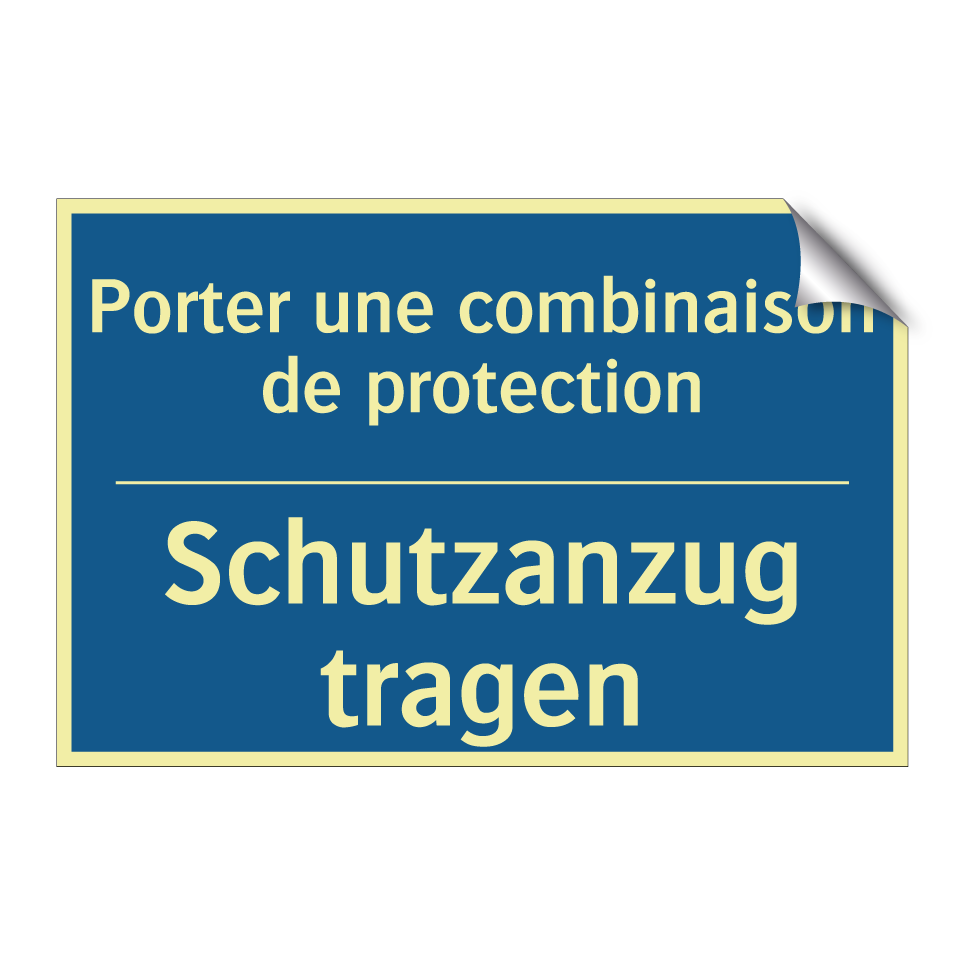 Schutzanzug tragen - Porter une combinaison de protection /.../