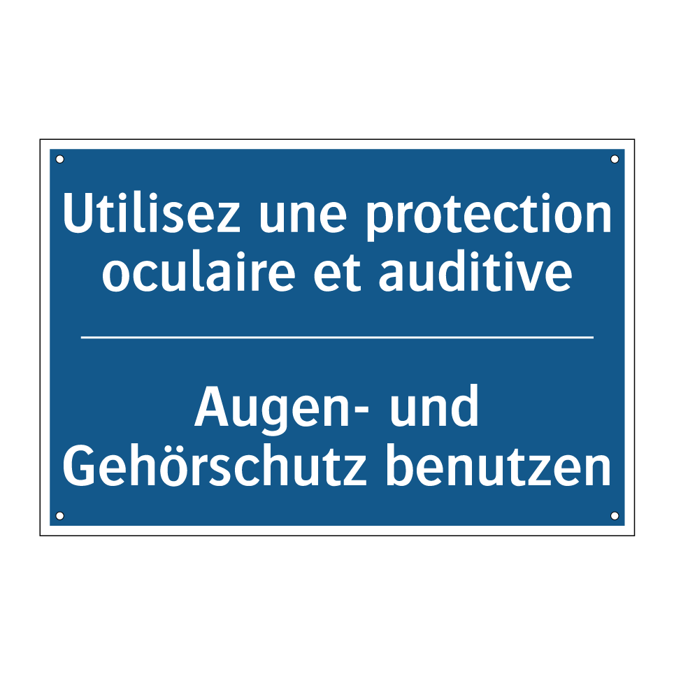 Augen- und Gehörschutz benutzen /.../ - Utilisez une protection oculaire  /.../