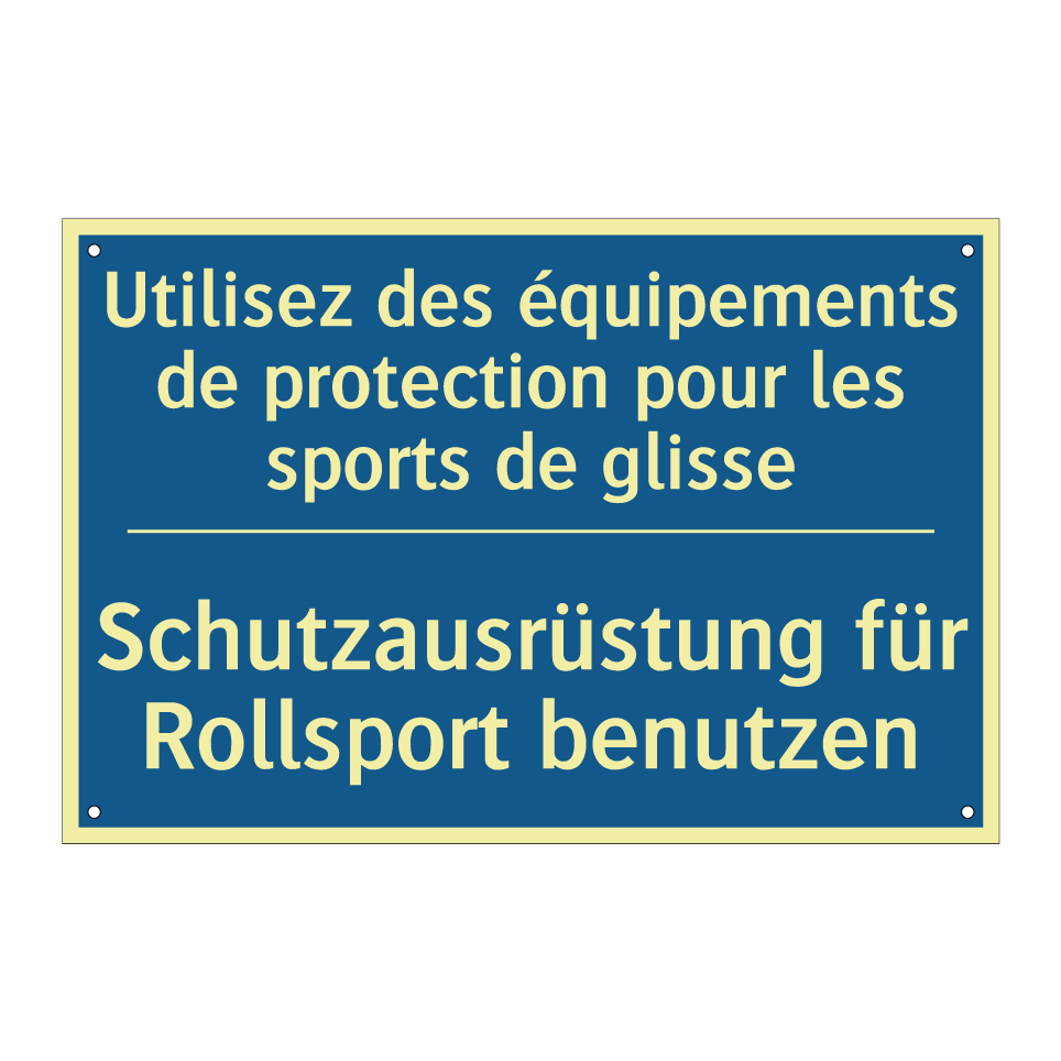 Schutzausrüstung für Rollsport  /.../ - Utilisez des équipements de protection  /.../