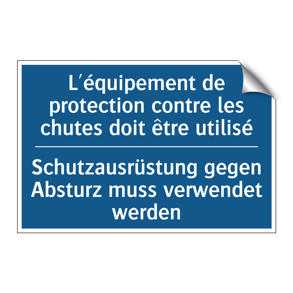 Schutzausrüstung gegen Absturz  /.../ - L'équipement de protection contre  /.../