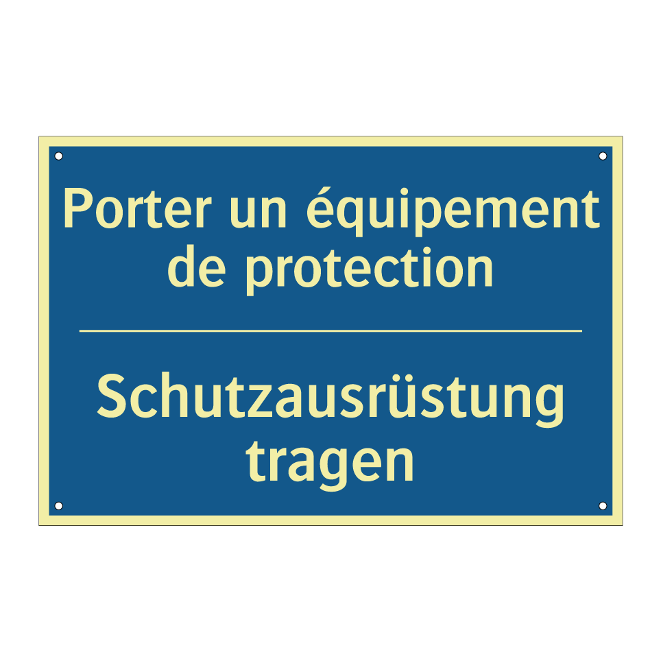 Schutzausrüstung tragen - Porter un équipement de protection /.../