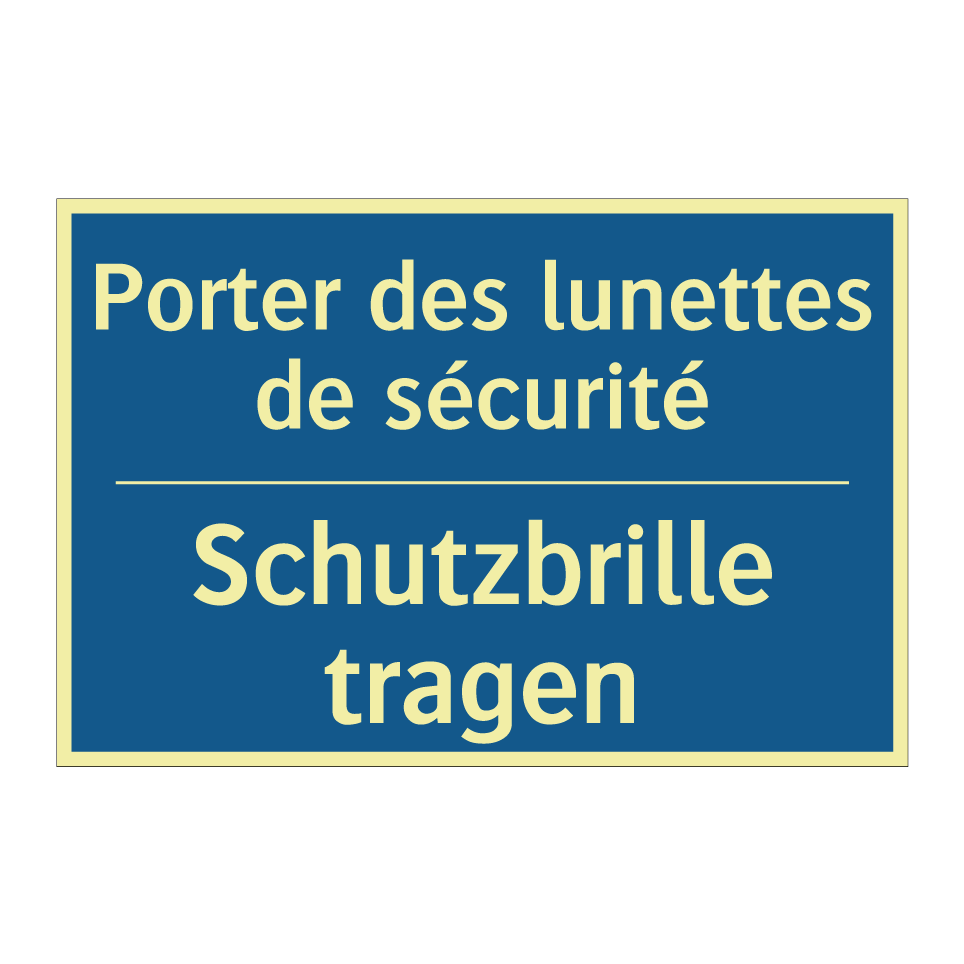 Schutzbrille tragen - Porter des lunettes de sécurité /.../